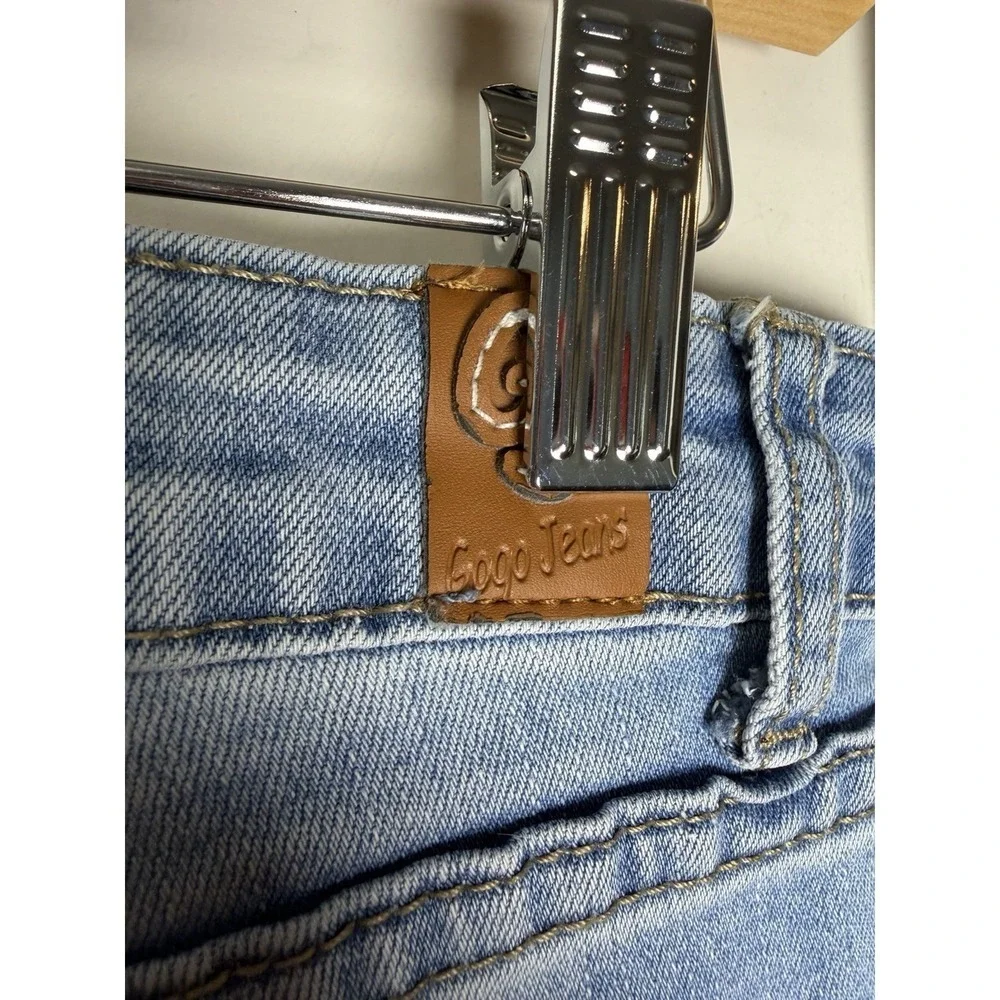 Gogo Jeans Mid Rise Ankle Distressed Stretch Jeans Women's Size 9